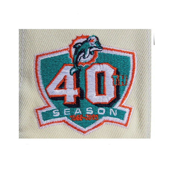Hat Club Exclusive 7 3/8 NFL Miami Dolphins Chrome Side Patch 50th Anniversary - Picture 5 of 5